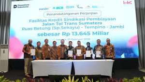 Hutama Karya Tandatangani Perjanjian Fasilitas Kredit Sindikasi untuk Pembiayaan Ruas Jalan Tol Betung – Tempino – Jambi